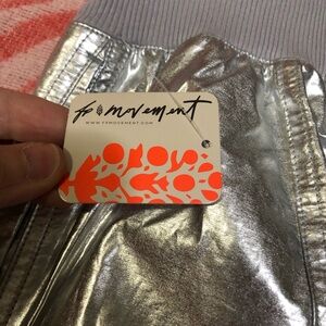 NWT FP Movement stunning silver pants.